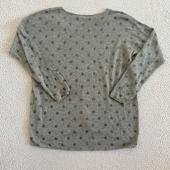 Angela Mara Sweater Metallic Polka Dot Angora Wool Made Italy - Picture 8 of 8